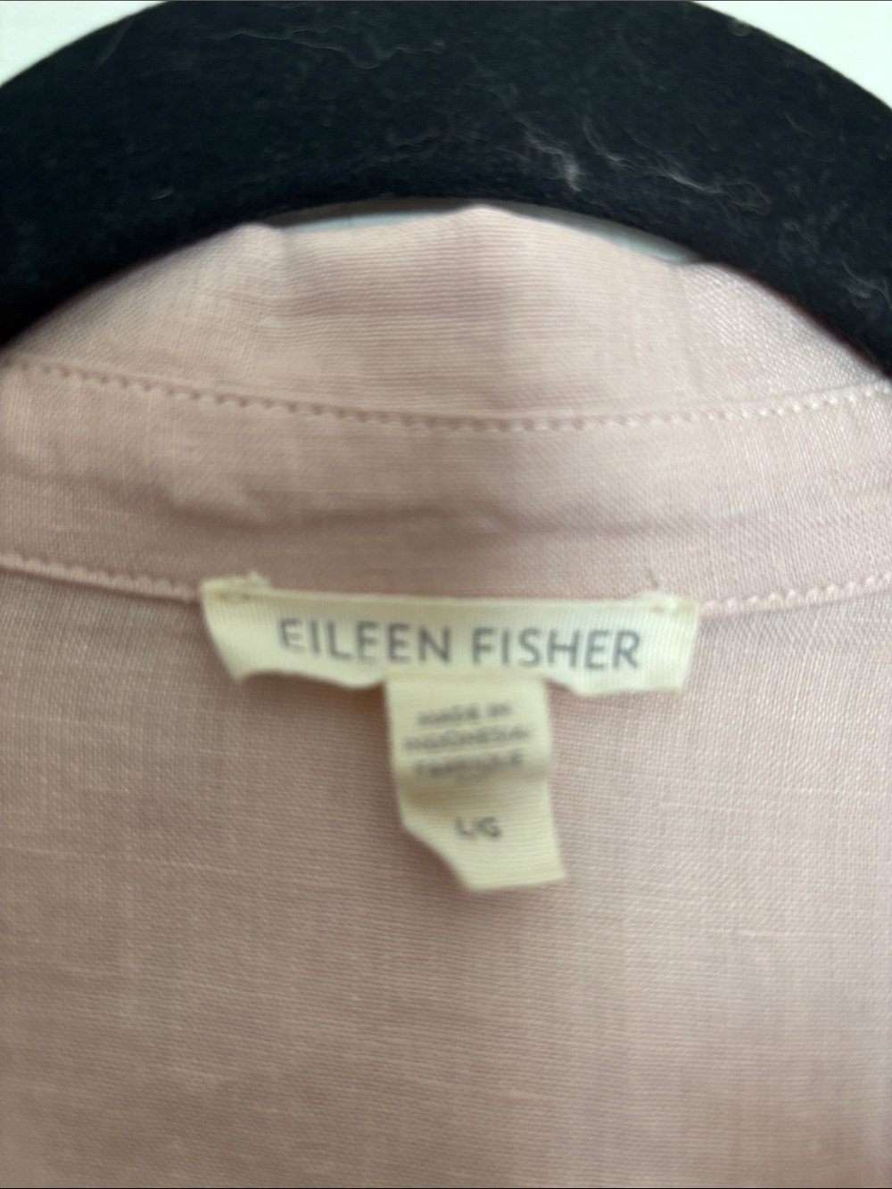 Eileen Fisher Soft Blush Linen Button-Front Shirt - Picture 2 of 3